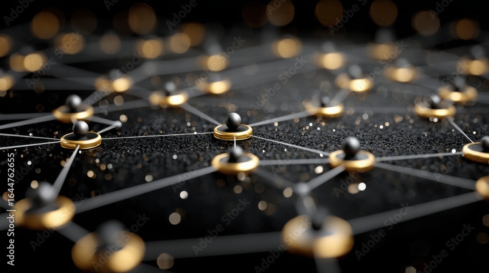 Aufkleber black and gold background featuring structured chart mapping key timing for strategic entry points i