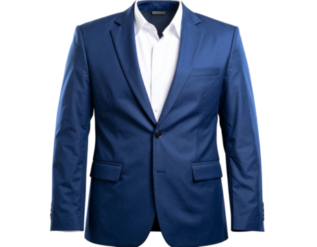 Modern Business Attire Mockup with Blazer and Dress Shirt, isolated on a transparent background