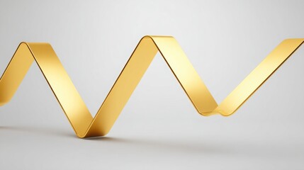 Bold gold letter w design symbolizing wealth and financial success in a minimalist style for visual communication