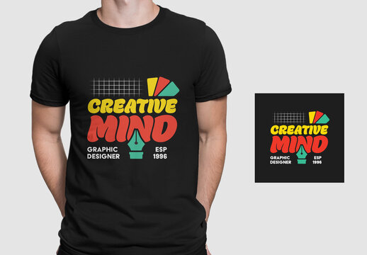 Creative Mind T Shirt Design Template