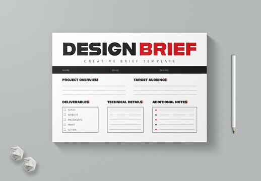 Minimalist Design Brief Template