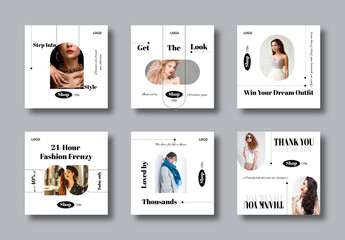 Modern Minimalist Fashion Social Media Post Template