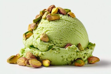 Pistachio ice cream scoop