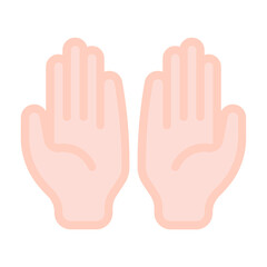 Obraz premium prayer icon with flat style