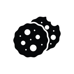 Black solid icon for cookies
