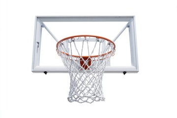 Basketball hoop and net, isolated