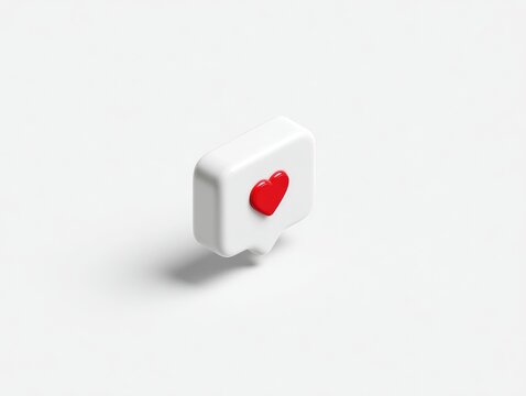 3D isometric like button