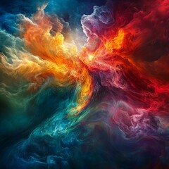 Dreamrift A jagged rift in the fabric of reality releasing bursts of vibrant surreal energy dynamic and abstract