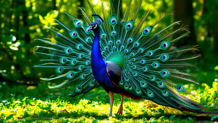 Obraz premium Peacock in Full Display