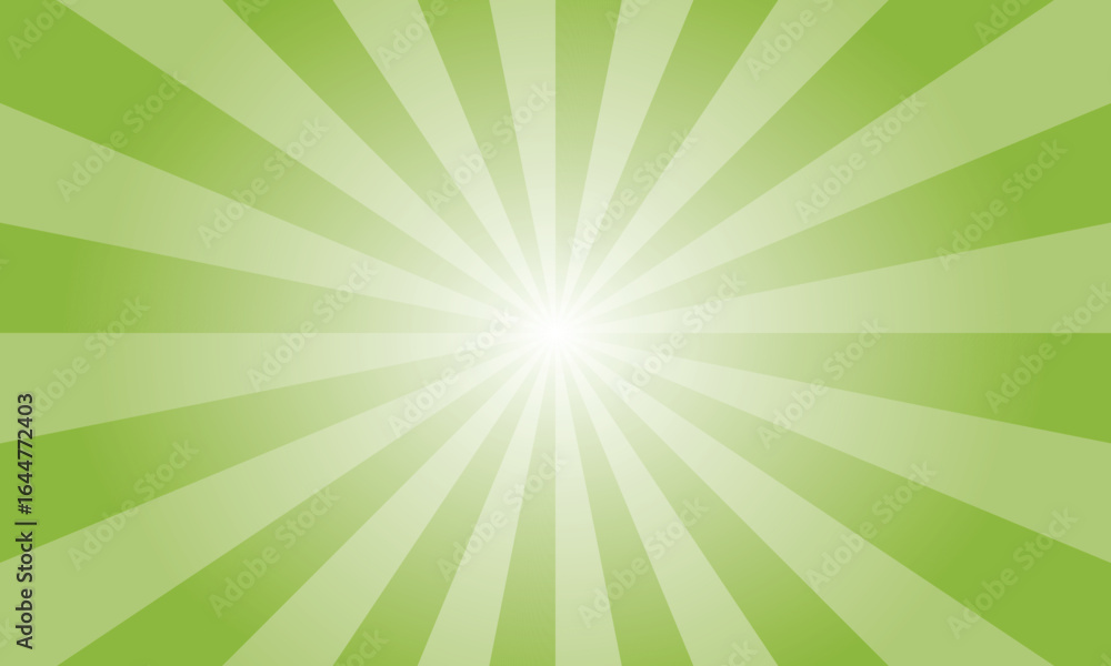 Poster apple green sunburst background. abstract rays texture background. sunburst background with green ra