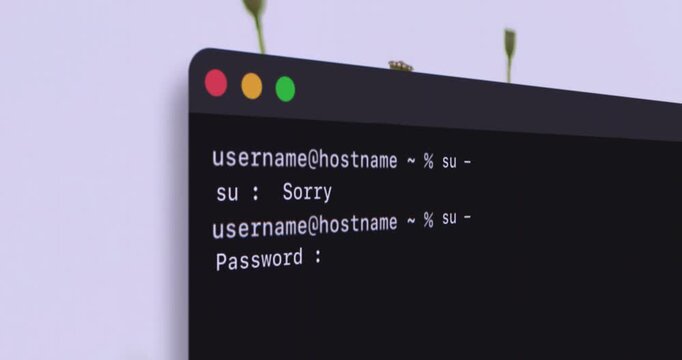 Animation attempt login on administrator or super user root 