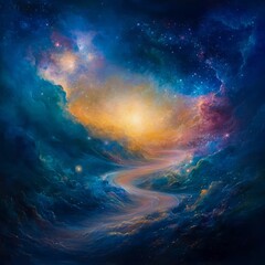 Dreamscape Sonata A surreal composition of light and color that sings like a celestial symphony rhythmic and inspiring