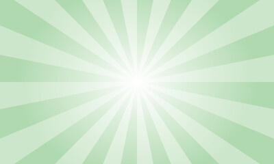 Celadon Green Sunburst Background. Abstract Rays Texture Background. Sunburst Background with Green Rays. Vector Illustration.