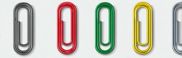 Four colorful paperclips (1)