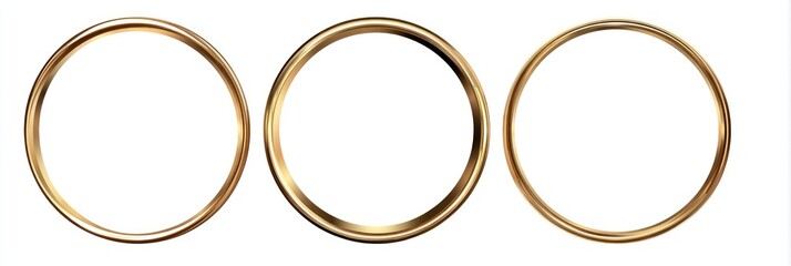 Three gold-toned circular frames (1)