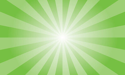 Harlequin Green Sunburst Background. Abstract Rays Texture Background. Sunburst Background with Green Rays. Vector Illustration.
