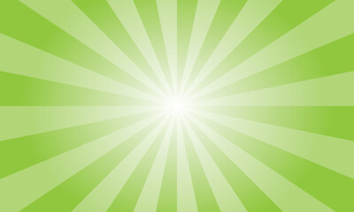 Lawn Green Sunburst Background. Abstract Rays Texture Background. Sunburst Background with Green Rays. Vector Illustration.