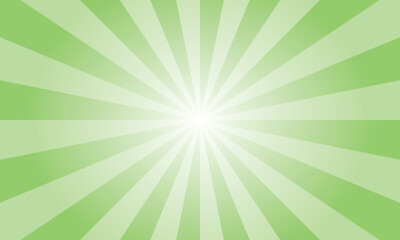 Screamin' Green Sunburst Background. Abstract Rays Texture Background. Sunburst Background with Green Rays. Vector Illustration.