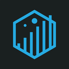 Business bar chart and graph vector icon illustration