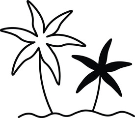 vector illustration of a lily