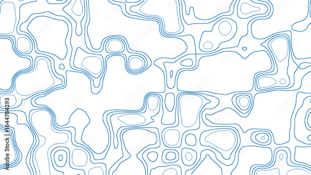 Poster background 4k resolution motion video,topographic background animation, lines blue topographic map a