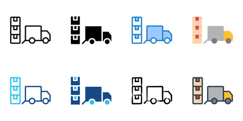logistic icon set multiple style collection 
