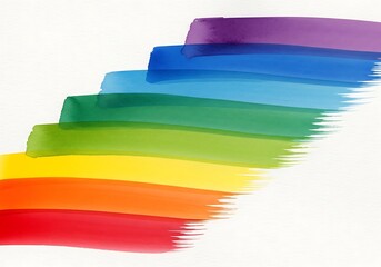 Watercolor spectrum cascade painting representing harmony and diversity illustration