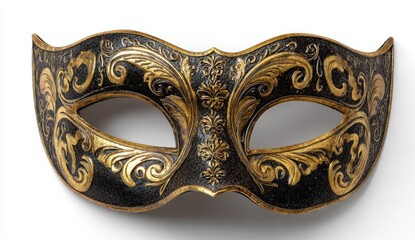 Ornate black and gold Venetian mask (5)