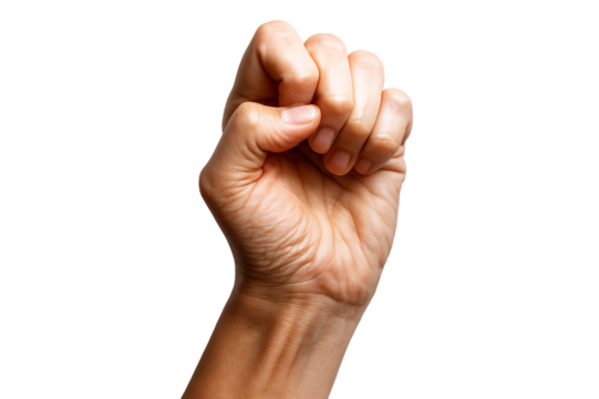 A close-up of a clenched fist, demonstrating strength and determination.