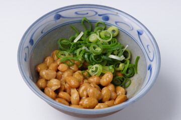 納豆と刻み葱