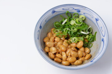 納豆と刻み葱