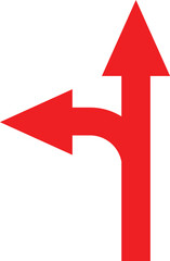 Crossed arrow icon red colour