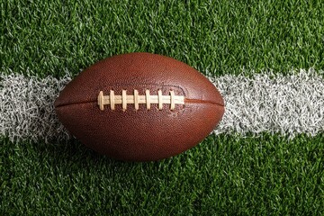 American football on a field