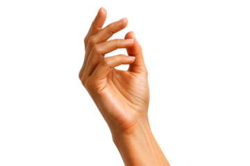 A close-up of a elegant hand gesture, showcasing a natural skin tone and graceful fingers.