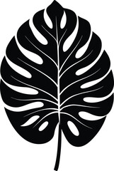 Monstera Leaf Silhouette Icon