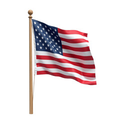 Fototapeta premium Patriotic Symbolism the American Flag Waving Against a Black Backdrop Honoring United States Values and Independence Day Celebration