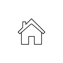 Obraz premium Vector illustration of simple line art house icon isolated on white background