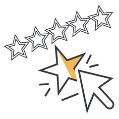 Customer feedback and rating system with a cursor interaction