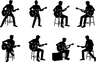 Decorative Musical Notes Vector – Flowing Music Staff and Symbols" vector bundle