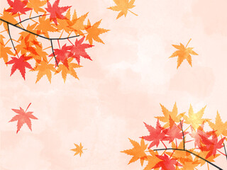 和風　紅葉の背景テクスチャあり