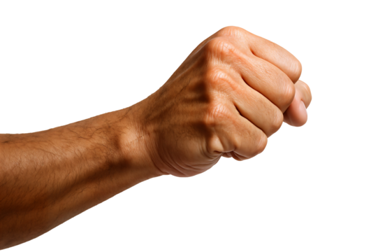Close-up of a clenched fist of a male, expressing determination and strength. - Powered by Adobe