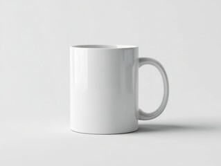 Obraz premium Blank white mug, smooth surface, simple design
