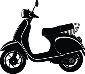 scooter motor bike, scooter silhouette vector illustration, motorcycle icon vector illustration simple bicycle scooter motorbike silhouette set Motorcycle type and model icons set. Vector black illust