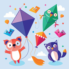 Fototapeta premium Kite icon vector art design 