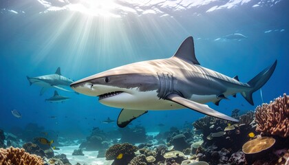 Naklejka premium Shark