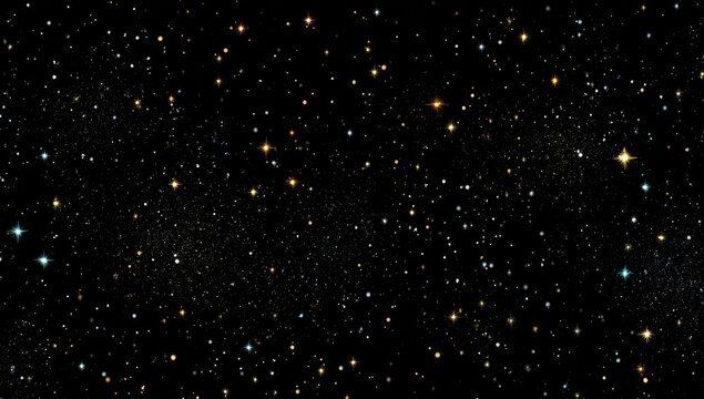A vast expanse of deep space, densely populated with glittering stars of varying hues - Powered by Adobe
