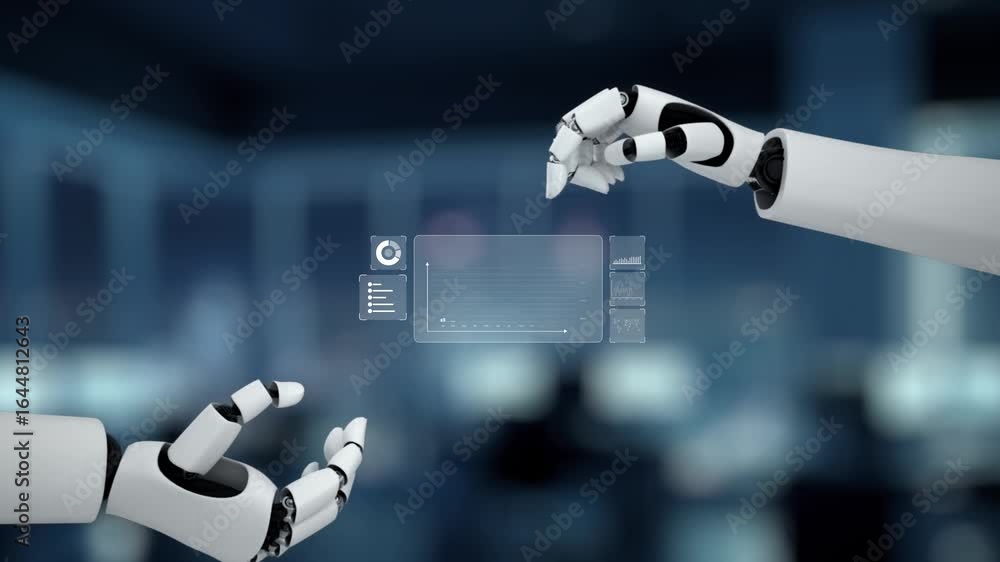 Poster ai drives big data analytics with artificial intelligence insights, virtual assistant dashboards, an