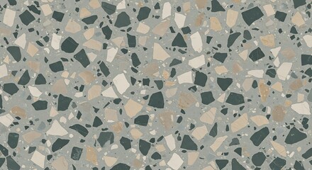 Seamless Terrazzo Pattern A Chic and Modern Blend of Neutral Tones and Abstract Textures