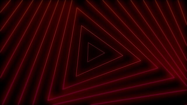 Triangle shape red line moving in a circular loop. Can be used for business purpose background.