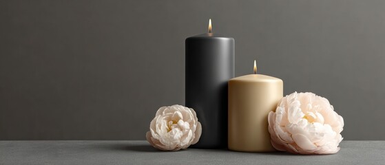 Religious Birthday Souls Day Flowers and Candles Premium Modern Autumn All Saints Day Tribute for Millennial Spiritual Lifestyle Marketing Campaigns